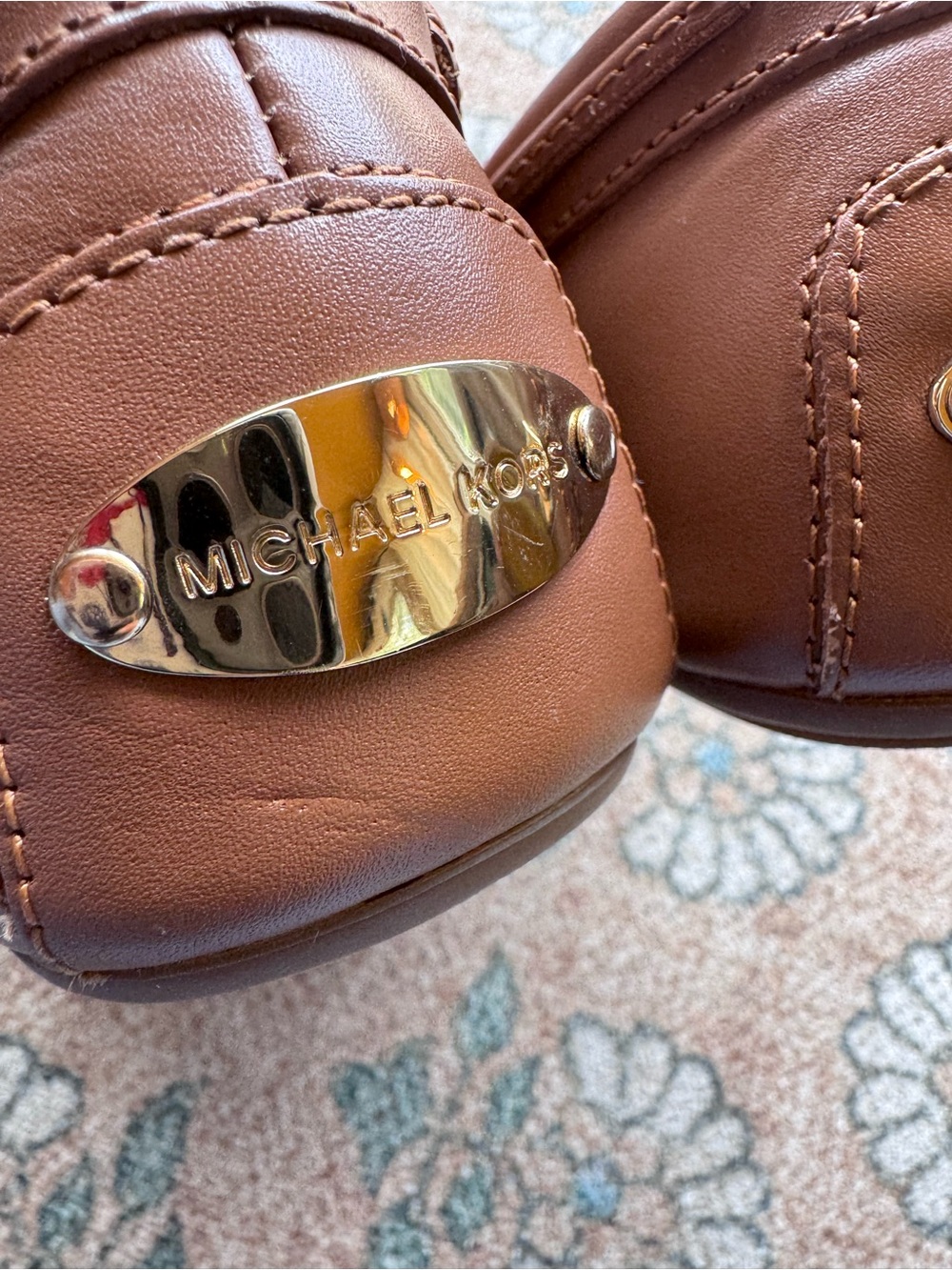 Michael Michael Kors Brown Leather Driving loafers Moccasins size 7 - Picture 5 of 9